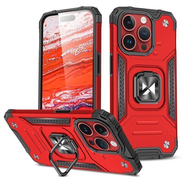 Etui Ochronne do iPhone 15 Pro Wozinsky Ring Armor - Czerwone