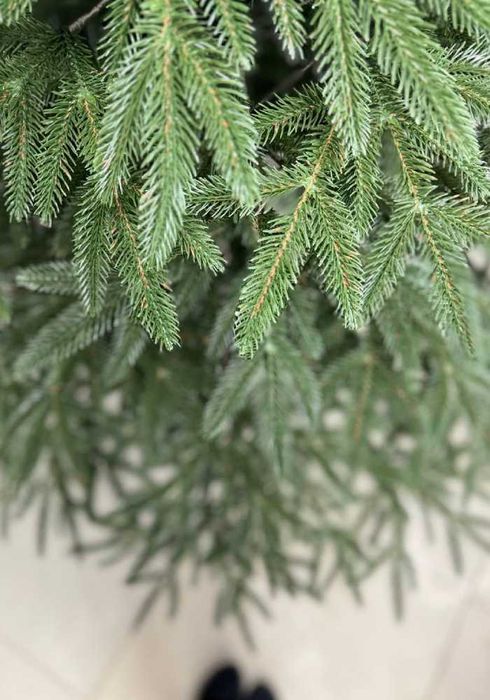 Ялинка лита Альпійська зелена та Альпійська засніжена з підставкою