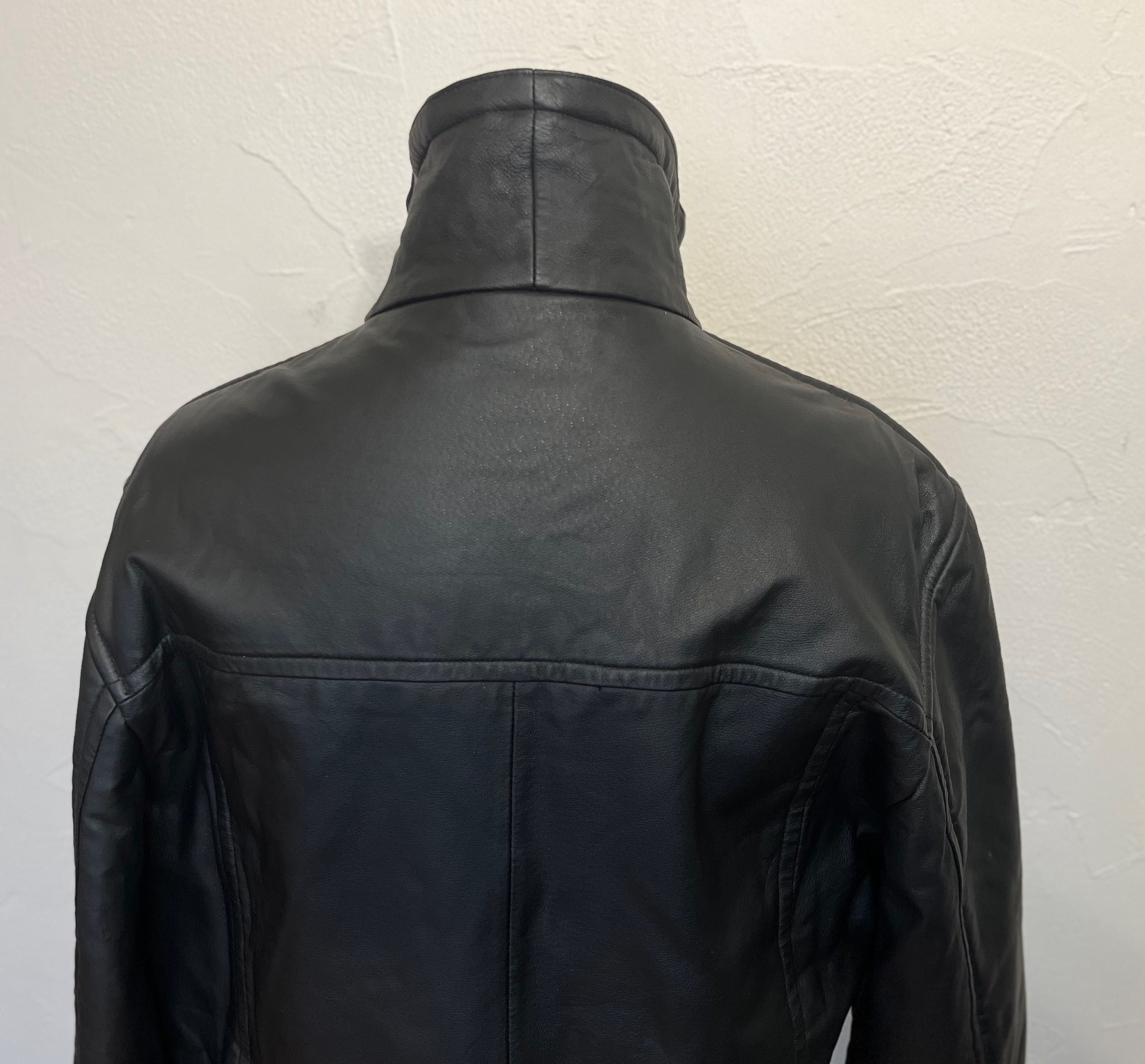 Kurtka skórzana długa płaszcz 100% Leather L/XL