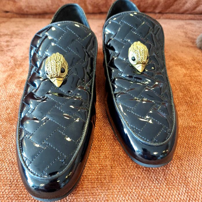 Buty mokasyny loafers skóra lakierowana Kurt Geiger męskie