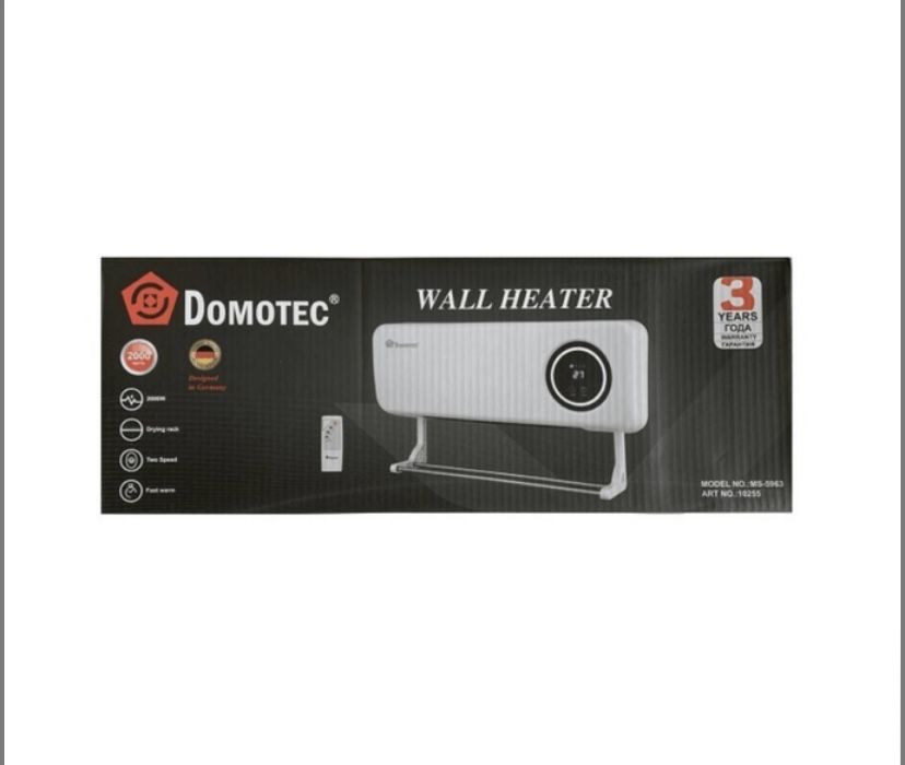 Настінний тепловентилятор DOMOTEC MS-5963 2000W обігрівач