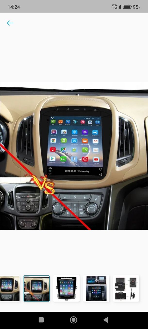 Radio android Tesla style opel Zafira c tourer