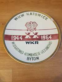 Talerz Ozdobny Włocławek WKW Katowice WKR Wojskowej Komendzie Bytom