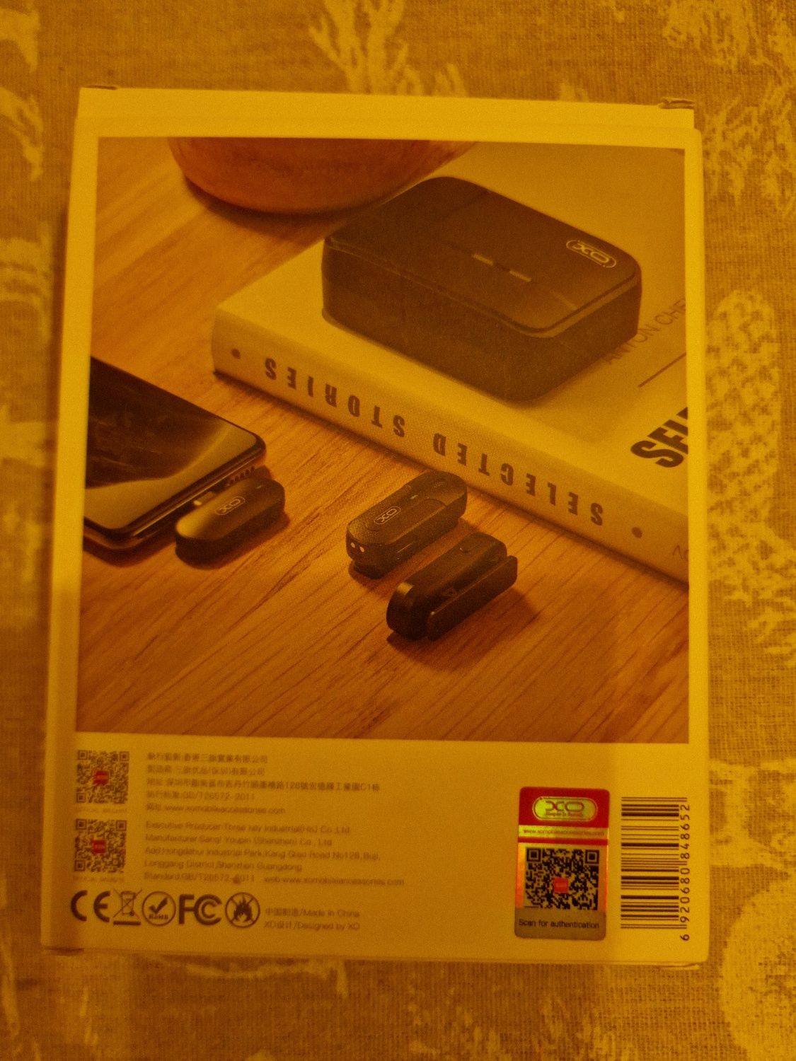 Kit microphone com caixa