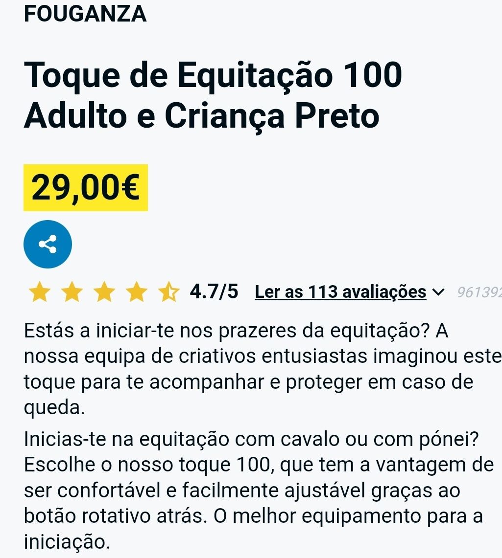 Toque de equitação