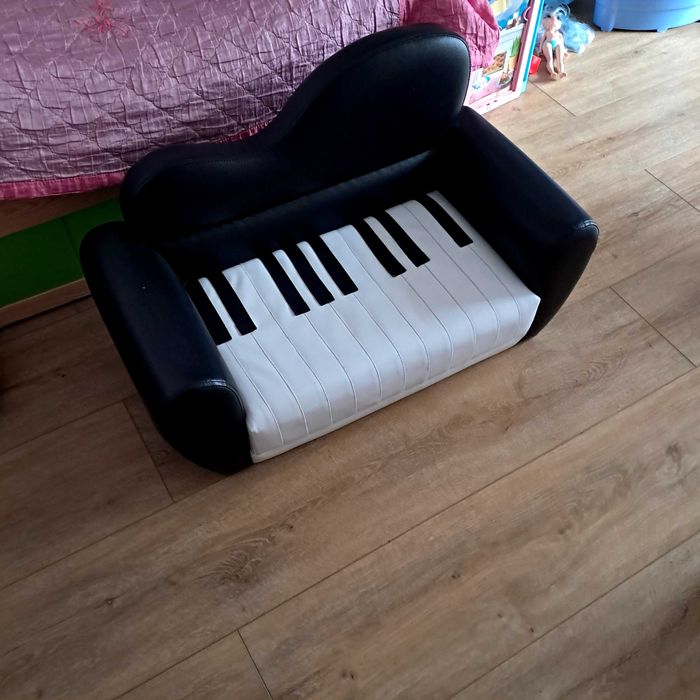 Sofa kanapa fotel skórzany pianino dla dzieci