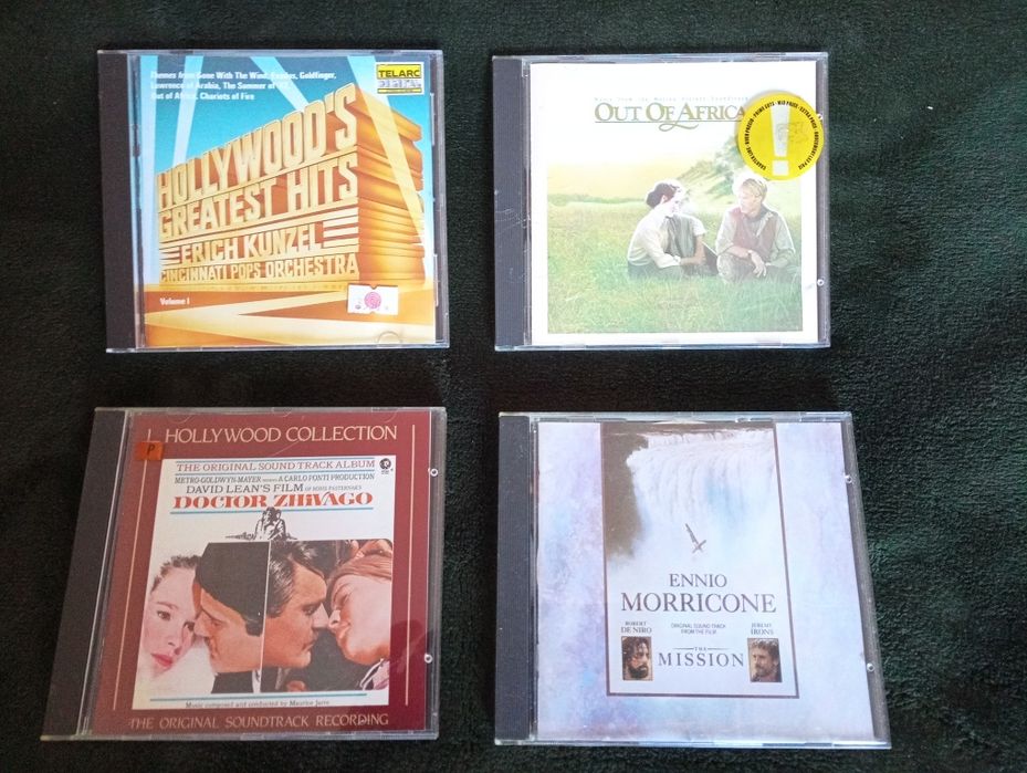 4 Cds Musicas de filmes :Out Of Africa , Doctor Zhivago, The Mission..