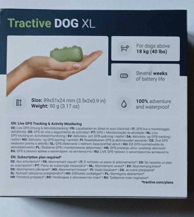 Tractive GPS DOG XL - śledzi lokalizację i aktywność psa - zielony