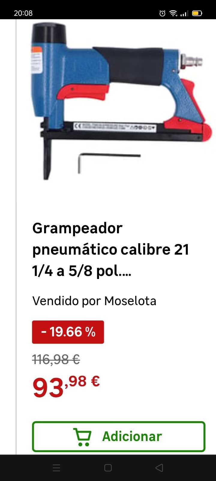 Grampeadora 93€. +Artigos