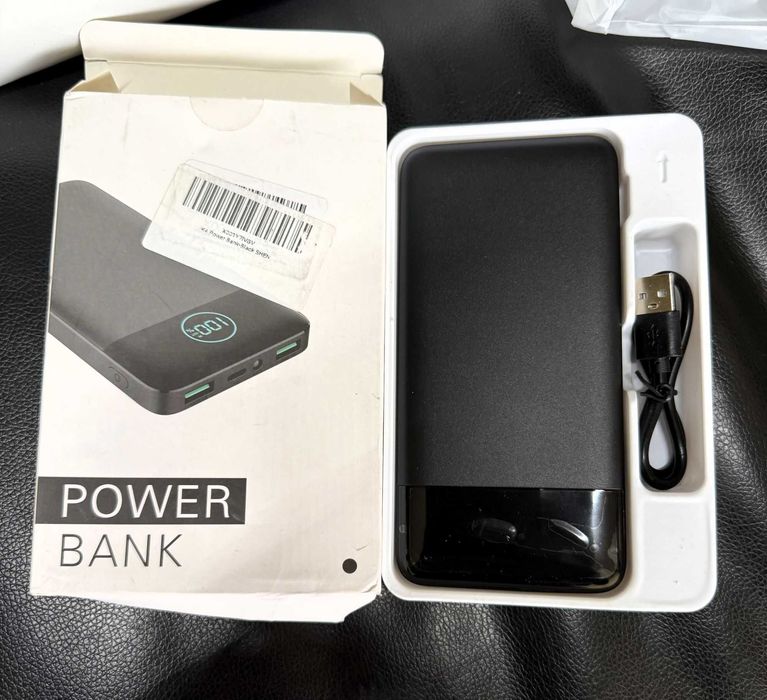 POWERBANK 13800mAh Przenośna ład. Kabel USB HX100K4 Czarny Latarka
