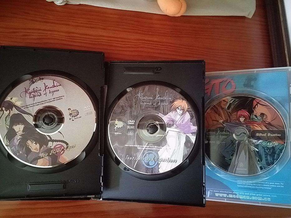 DVDs oficiais do anime Samurai X - Rurouni Kenshin