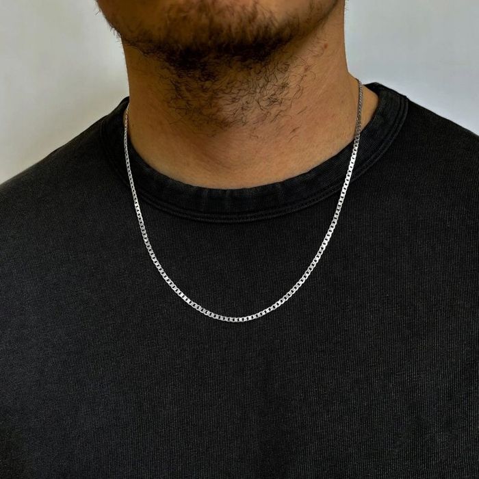 Srebrna Biżuteria Męska / Piękny Łańcuszek Pancerka 65cm + Grawer Grat