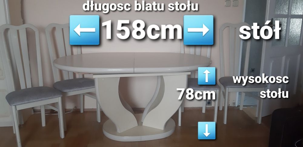 Stół i  4 krzesła