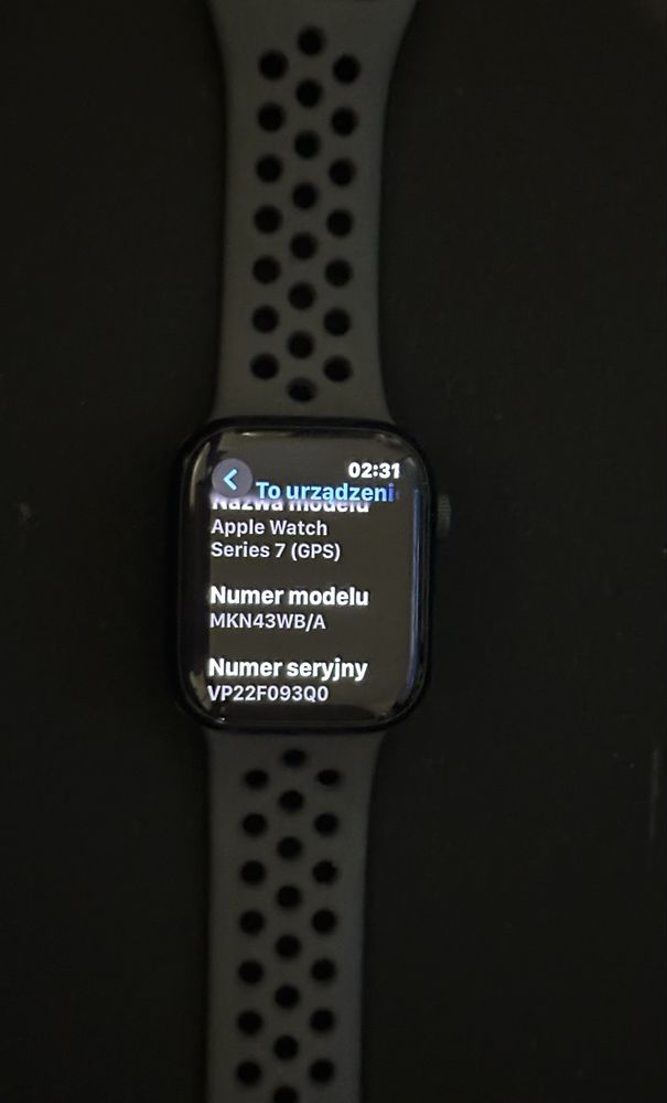 Apple Watch Nike Series 7 41mm GPS czarny