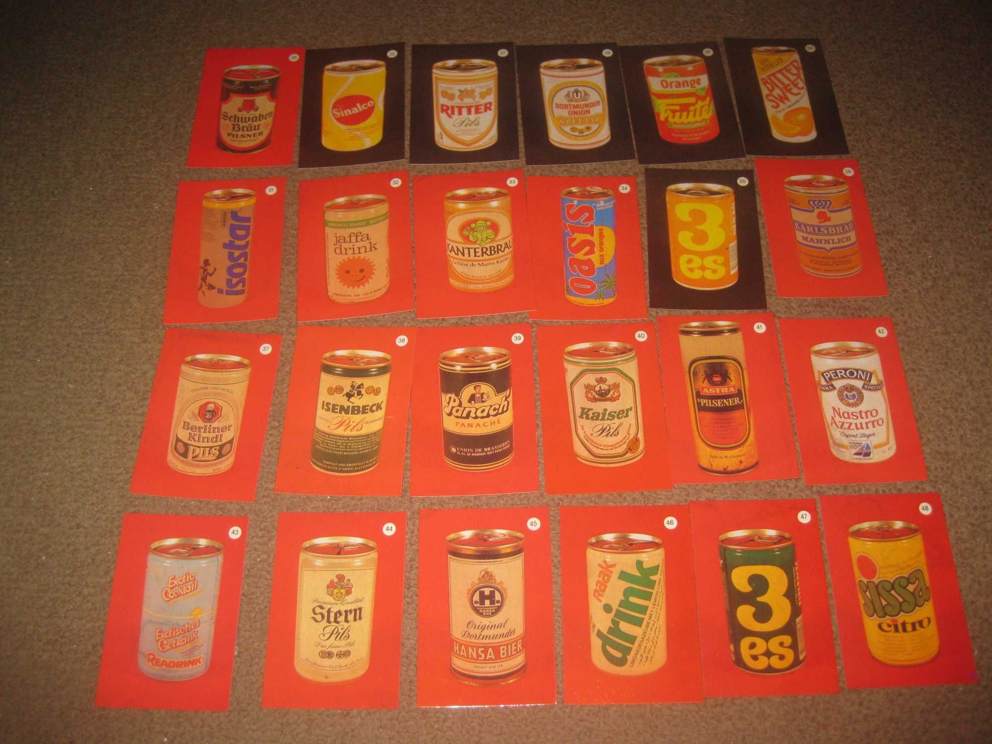 125 calendários de "Latas de Bebidas" Impecáveis!