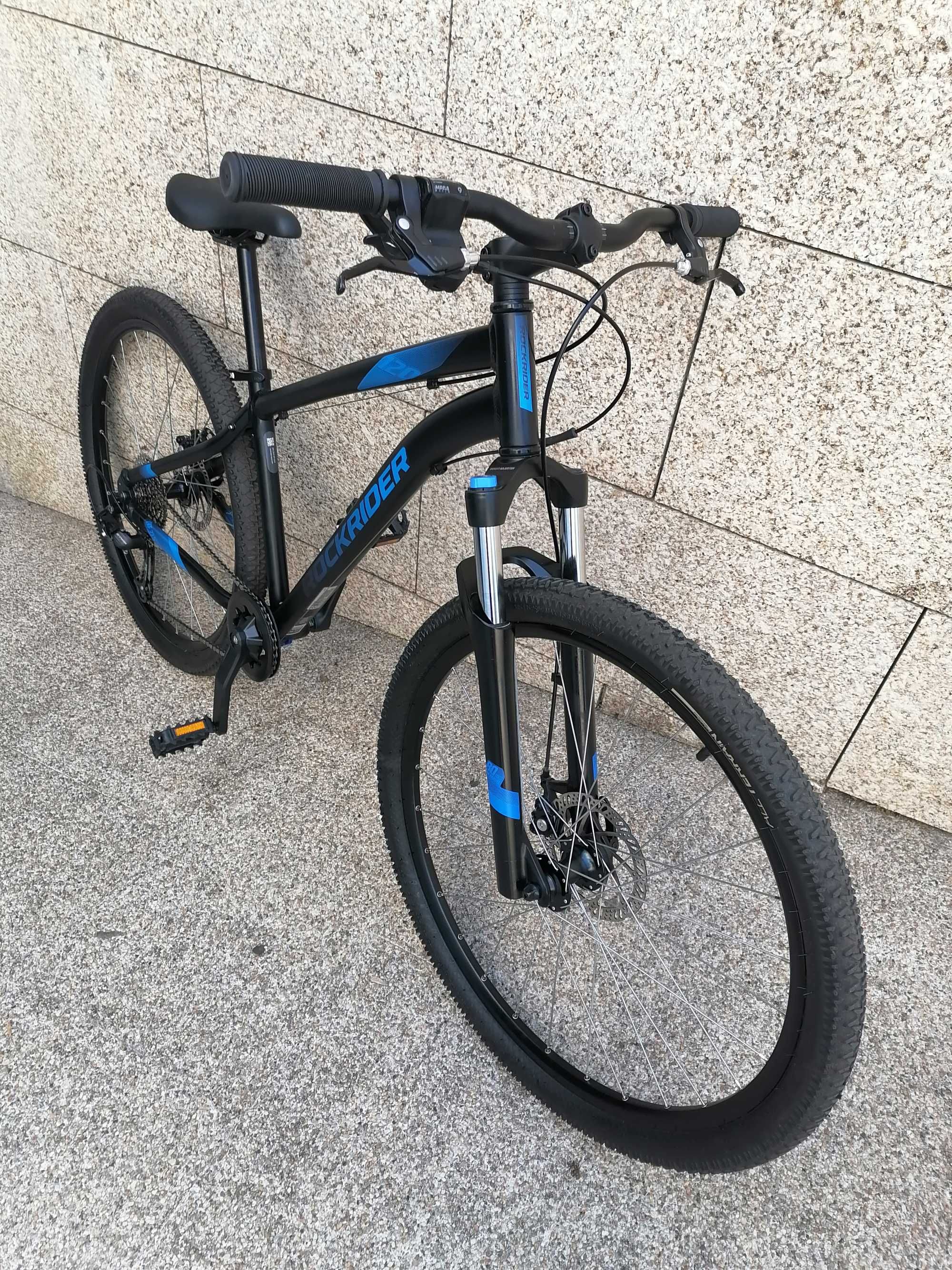 bicicleta btt mtb bike rockrider rodas 27.5 travões disco estado nova