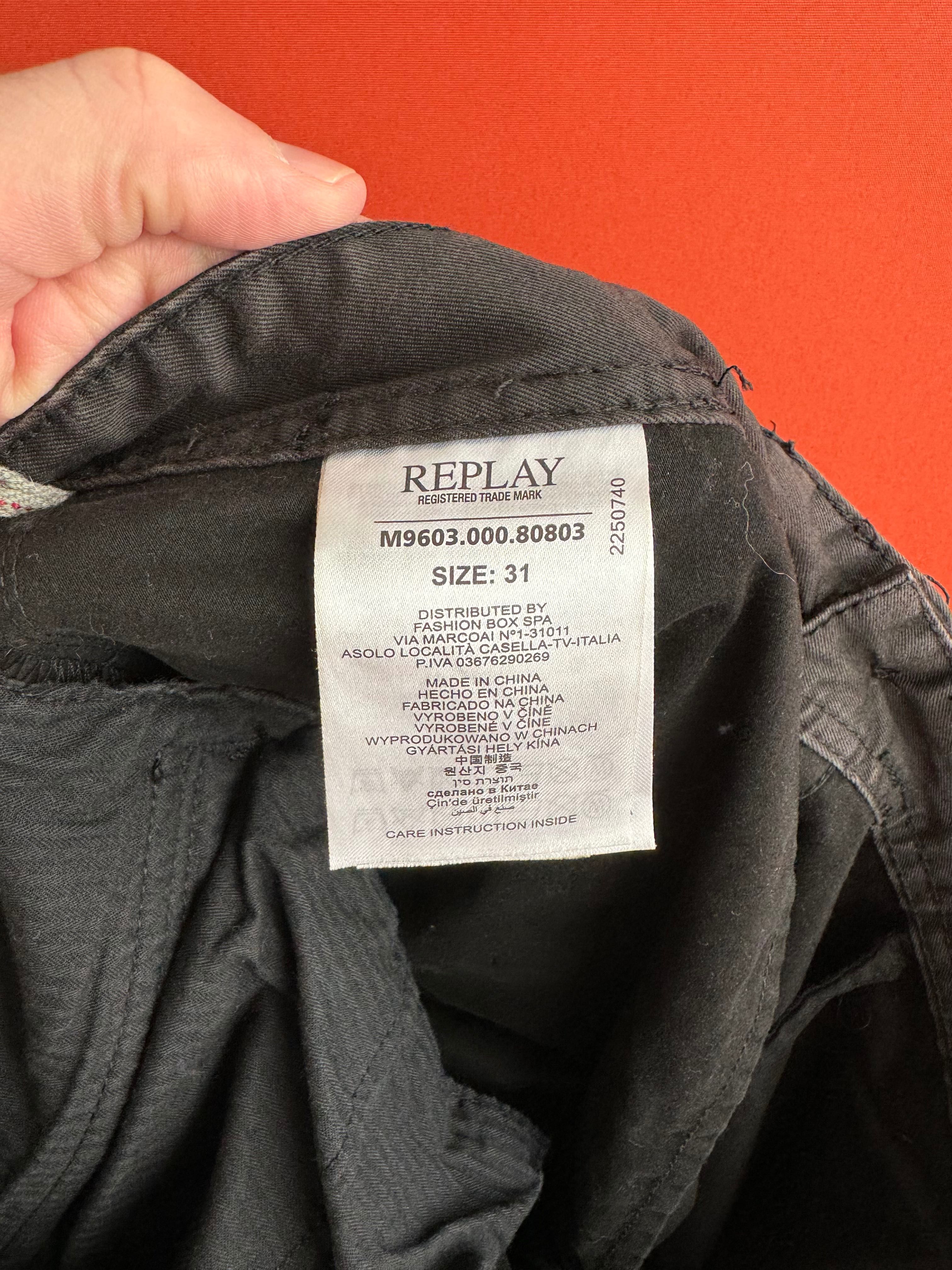 Replay оригинал мужские джинсы штаны карго размер 31 32 Б У