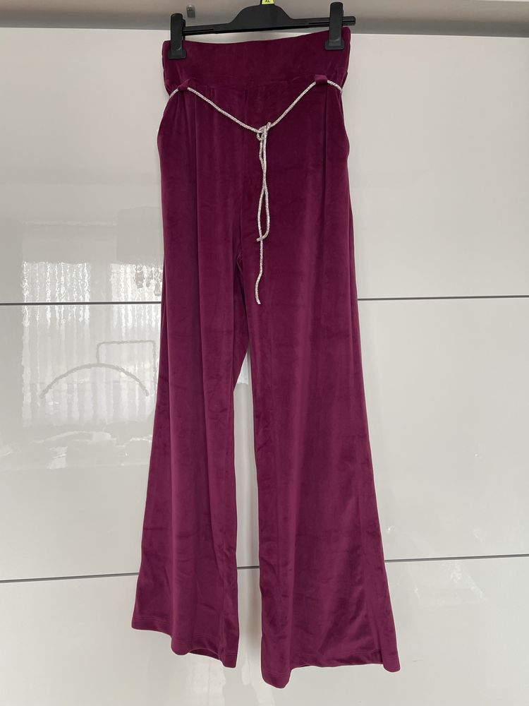 Nowe spodnie fuksja, szerokie S/M