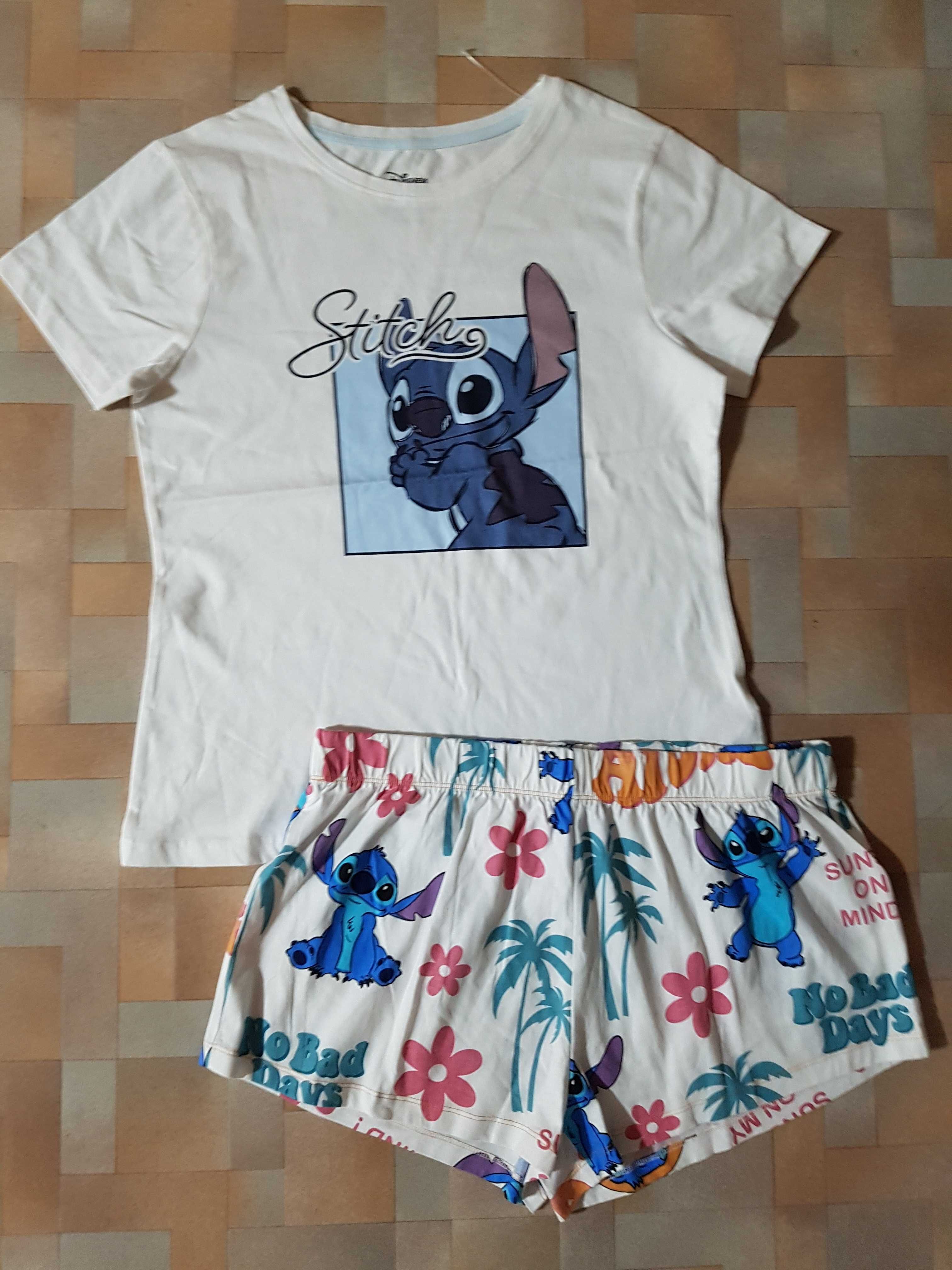 Свободная, яркая пижама, комплект котон Стич, Stitch Disney S-М размер