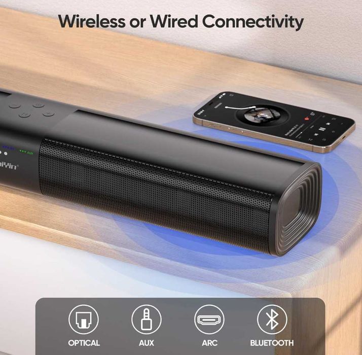 Sound Bar do telewizora smart tv 20" soundbar optycznym/AUX/HDMI/bt