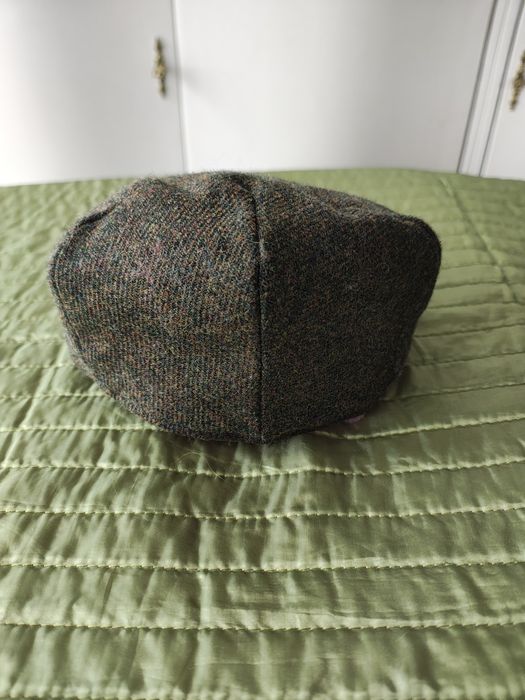 Wełniana zielona czapka kaszkiet Christys London