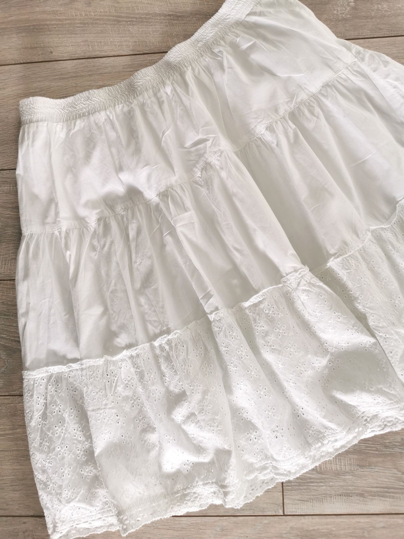Vero Moda xl biała cudna spódnica bawełna ażurowa