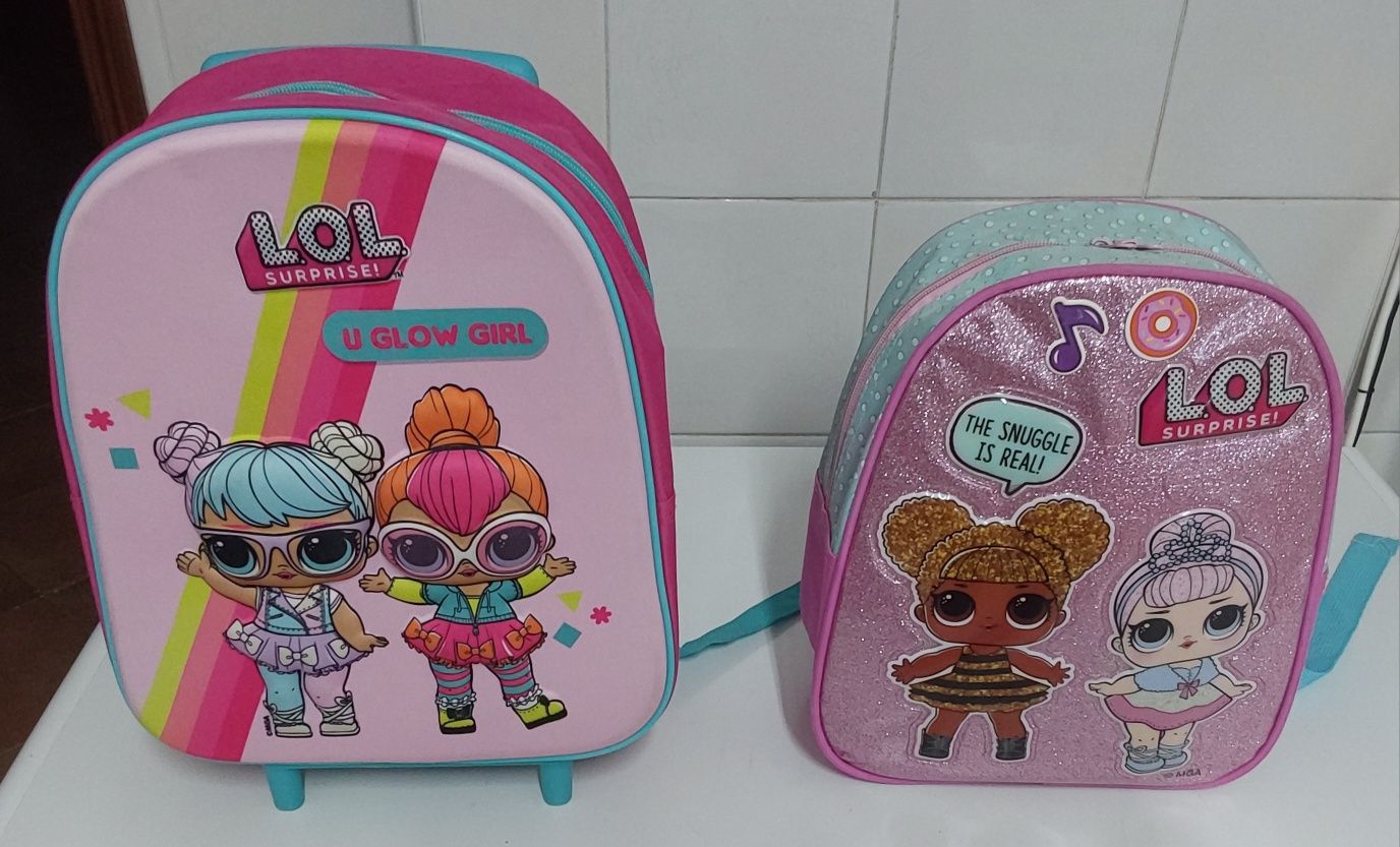 2 MOCHILAS IMAGEM 3D E 2D CRIANÇA.Casa,Escola,Viagens,Passeio.Quarto.