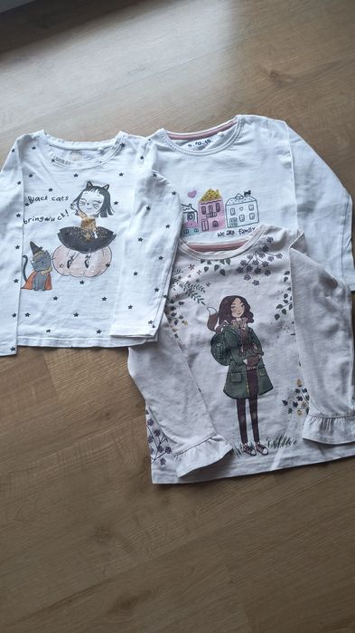 Zestaw bluzeczek długi rękaw 116