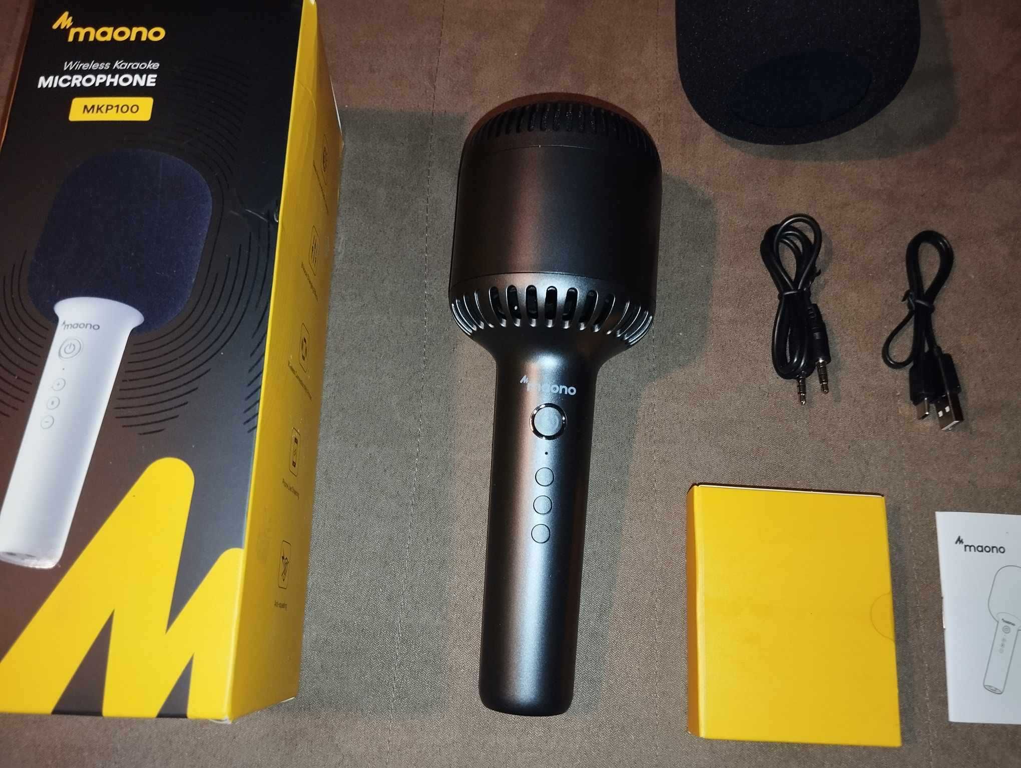 Mikrofon Karaoke z Głośnikiem - Maono MKP100 - Kolor Szary