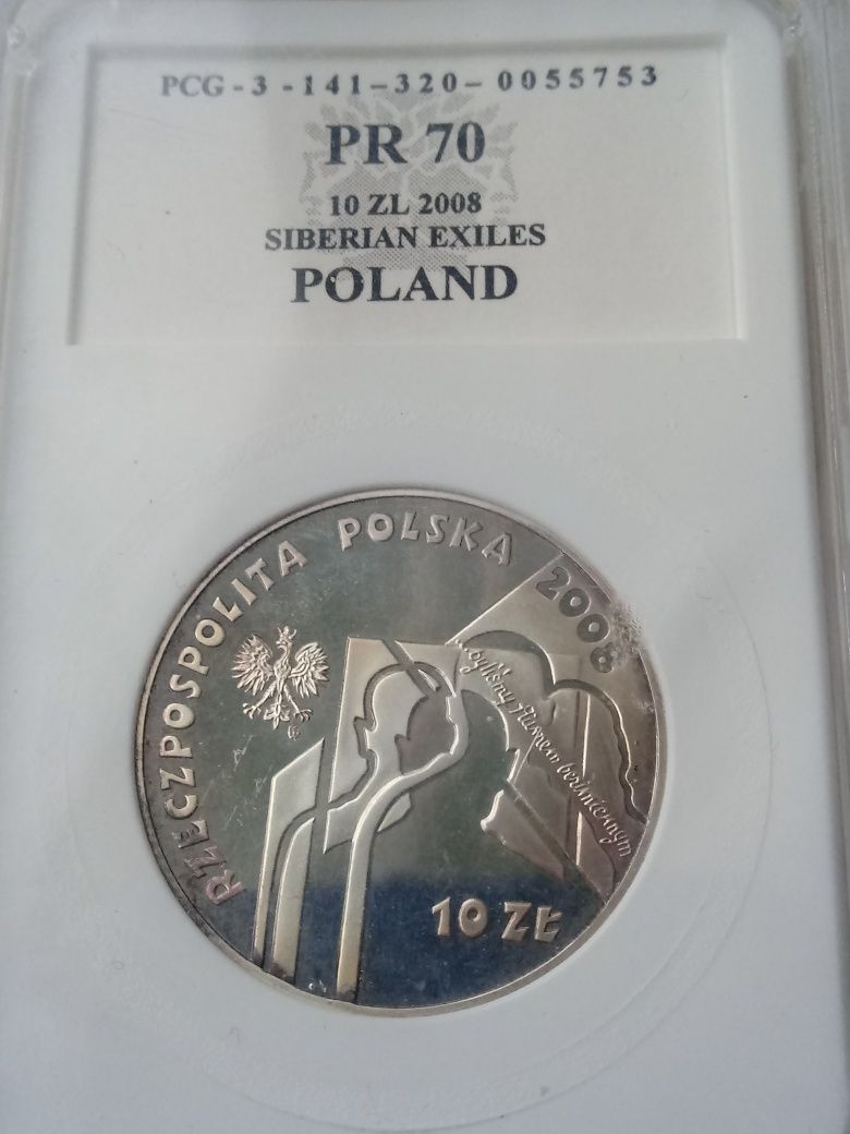 Moneta kolekcjonerska 10 zł 2008r Sybiracy