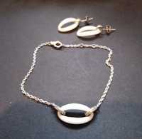 Komplet biżuterii srebro z ceramiką