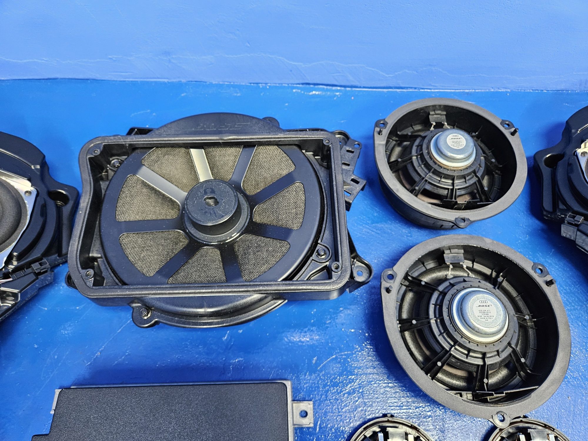 ZESTAW 14 głośników BOSE wzmacniacz AUDI A6 C7 komplet subwoofer