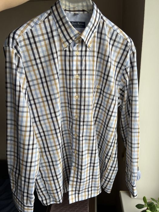Рубашка мужская клетка Charles Robertson р.54