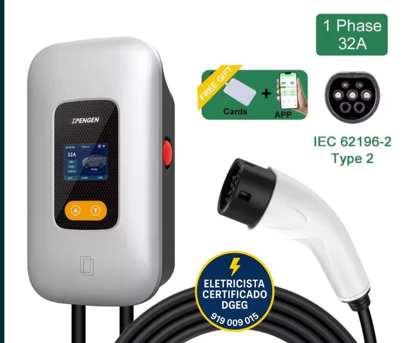 Carregador Wallbox 7kw wifi com ou sem instalação Mega Promoção