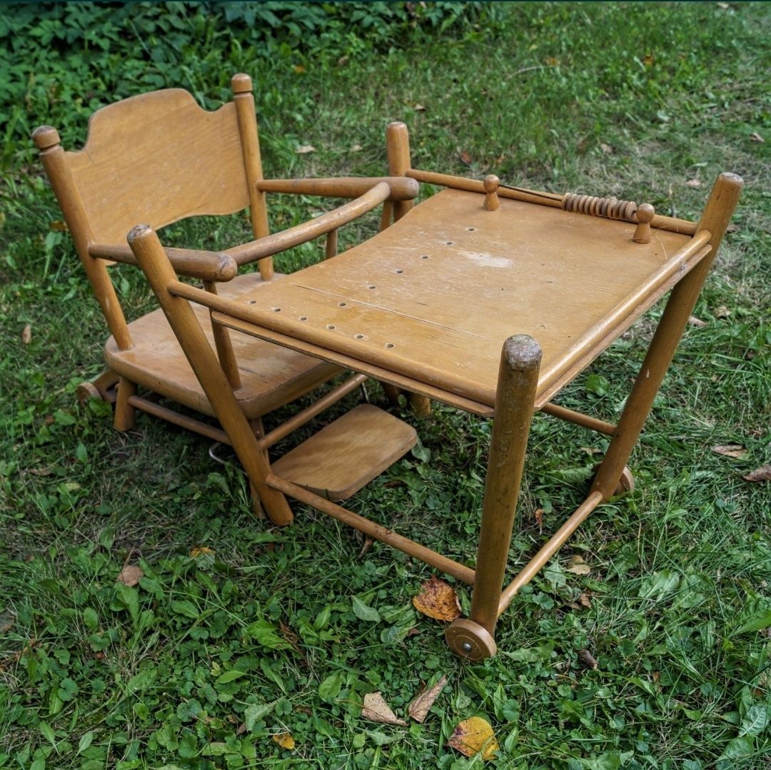 PRL Design Krzesełko do karmienia retro vintage