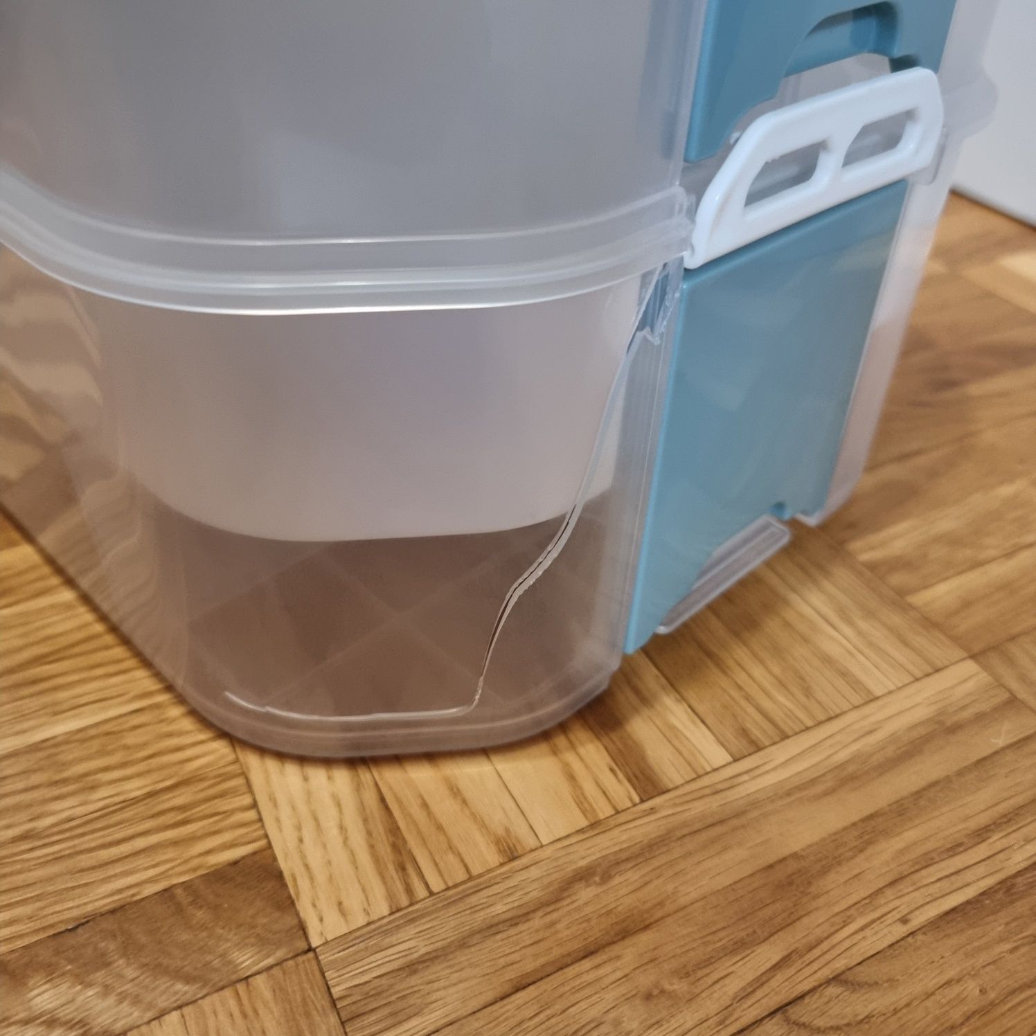 Plastikowe pudełko do przechowywania klocków 3 poziomowy