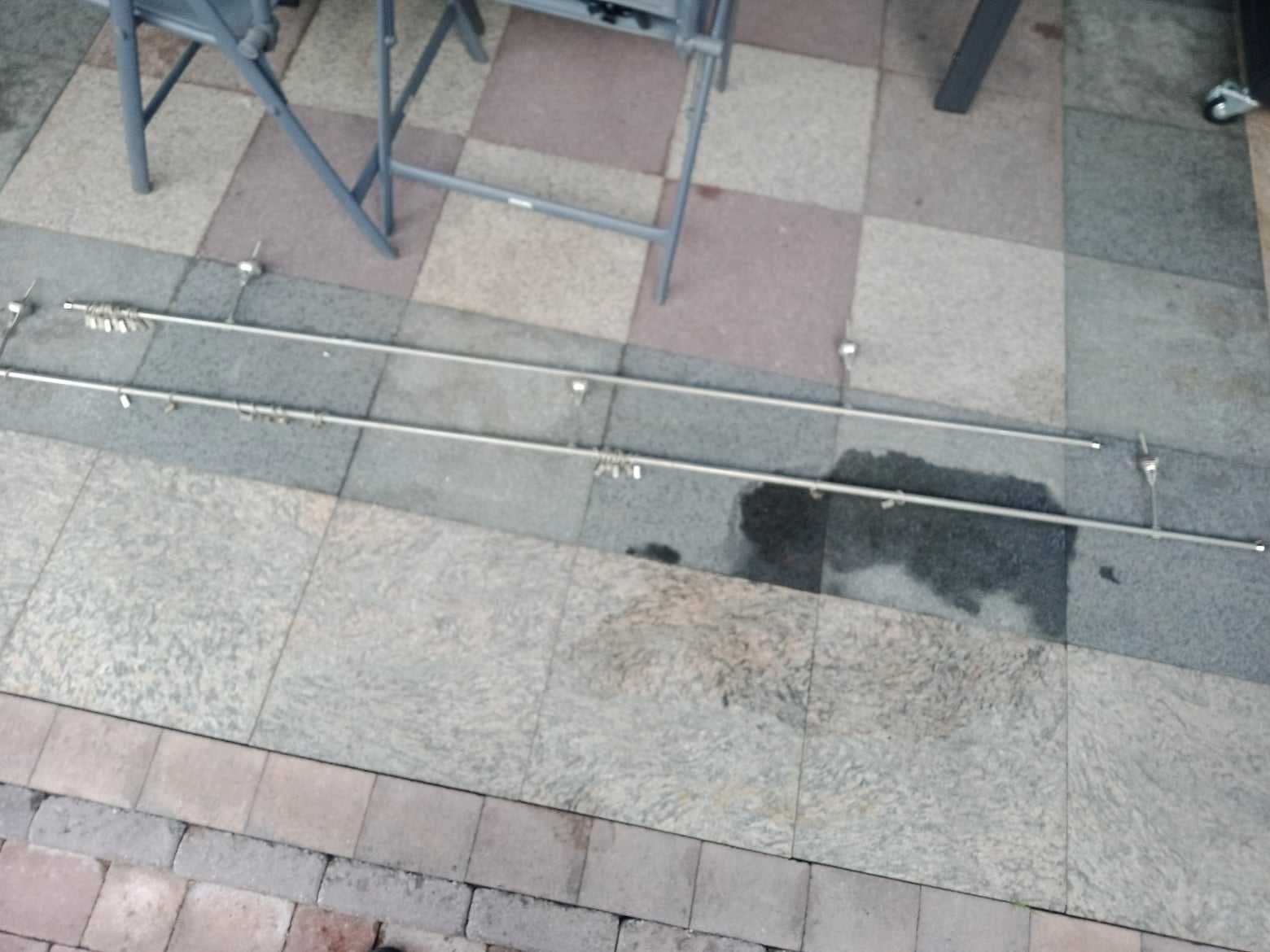 karnisz pojedynczy długi 2 szt 150cm 200cm kompletne z mocowaniem