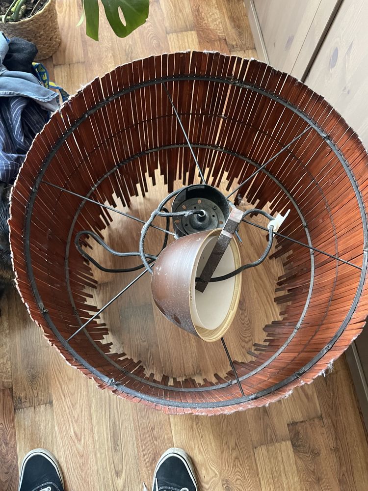 Lampa bambusowa rattan Rotvik