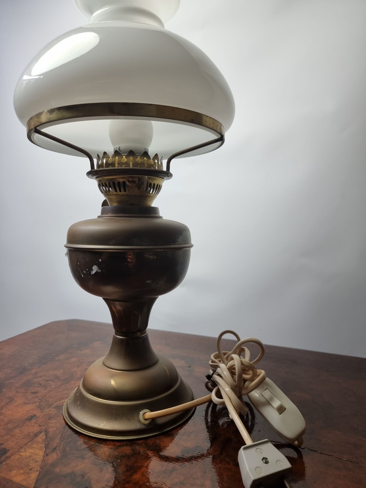 Stara lampa naftowa, elektryczna England DUPLEX