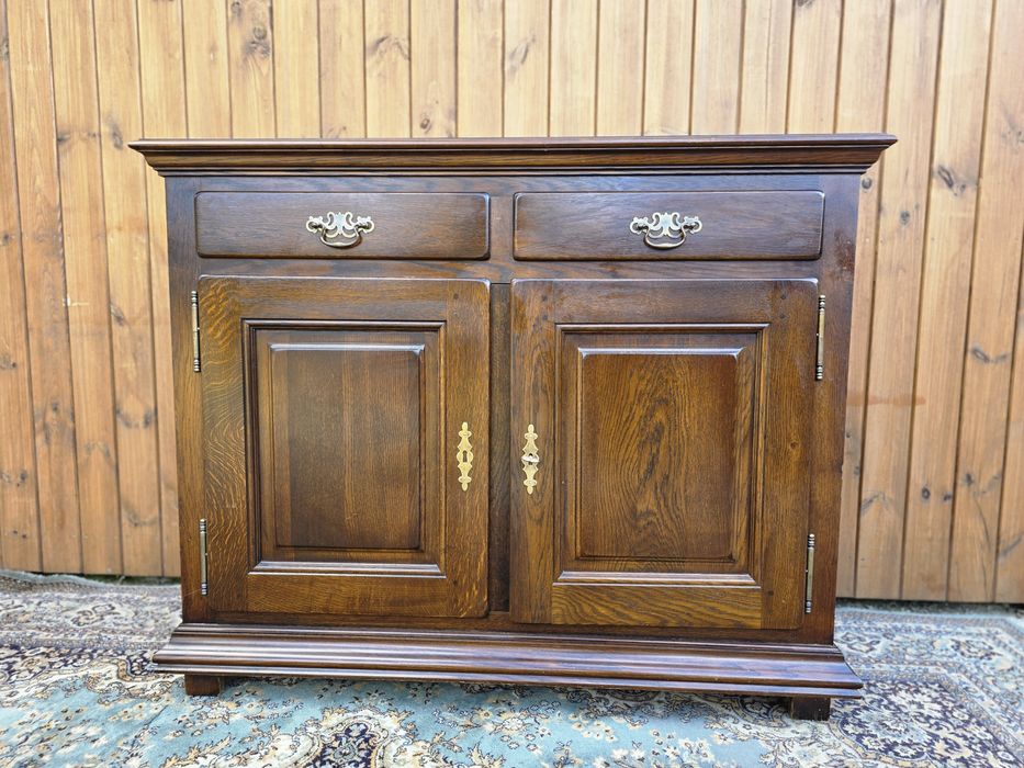 Komoda dębowa 142 cm ciemna czekoladowa #2140 Stylowy Węgrów