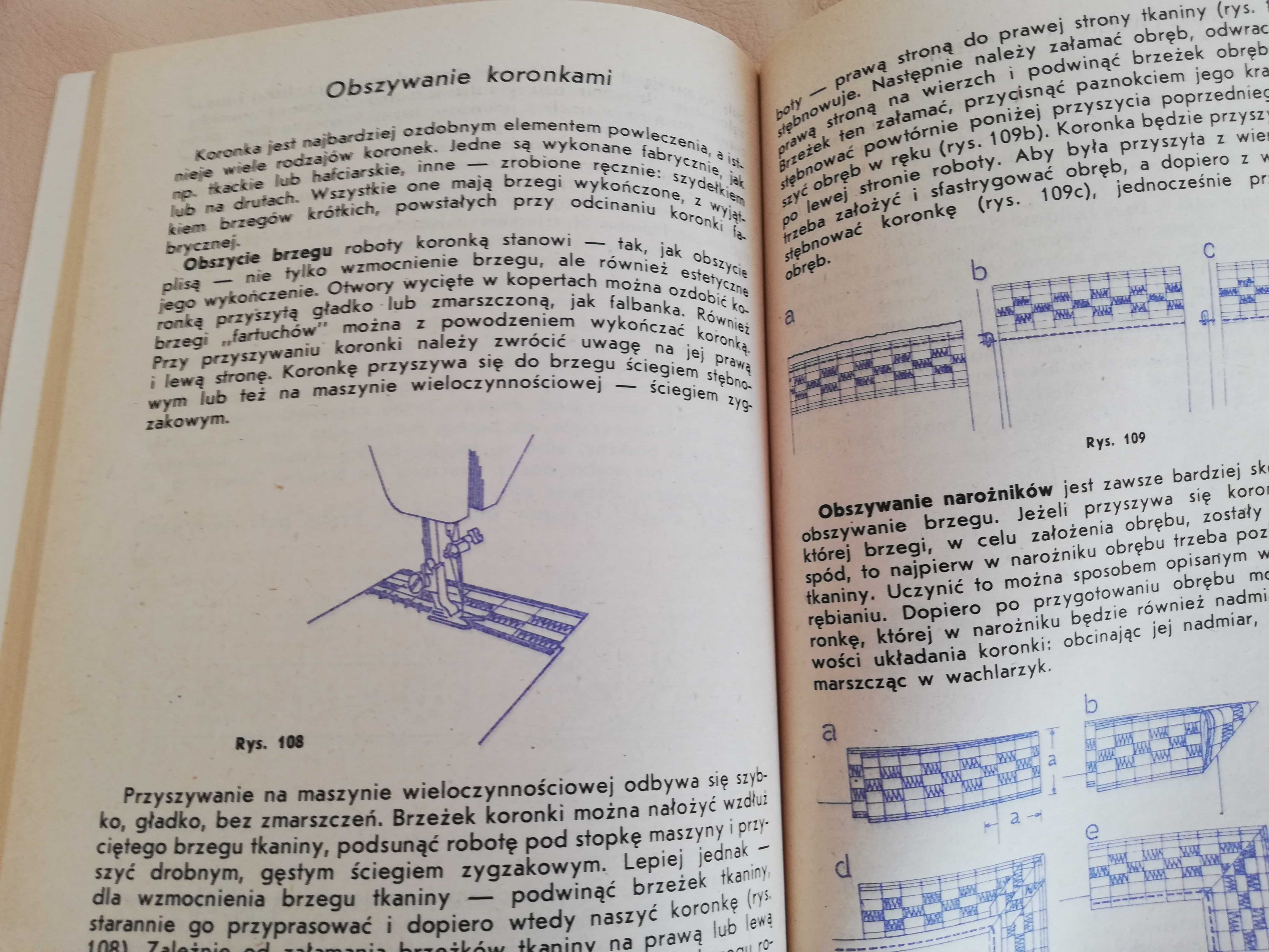 Szycie bielizny pościelowej - Jadwiga Issat - 1977 rok