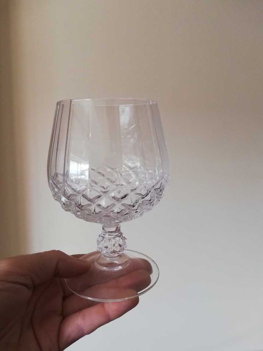 Conjunto de 6 copos de conhaque em Cristal d'Arques