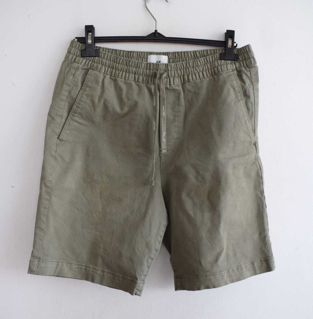 H&M s m w30 szorty spodenki khaki na gumce