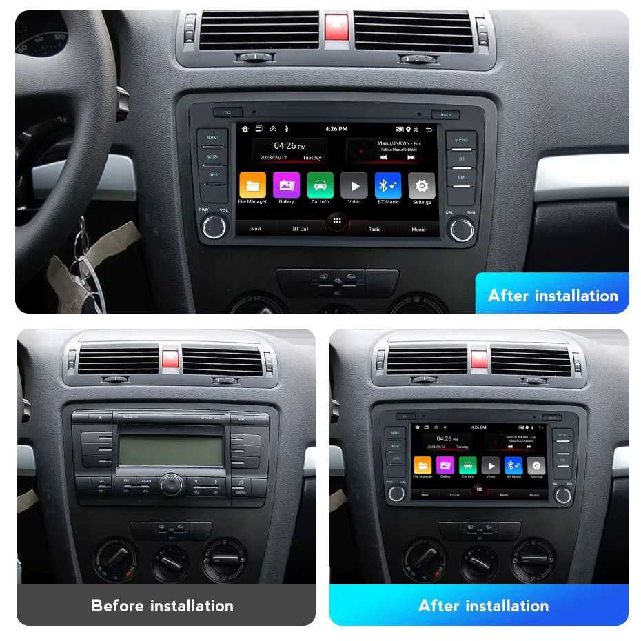 Автомагнітола Skoda Octavia A5 2/32 Android 13 2Din 8-дюймів Carplay