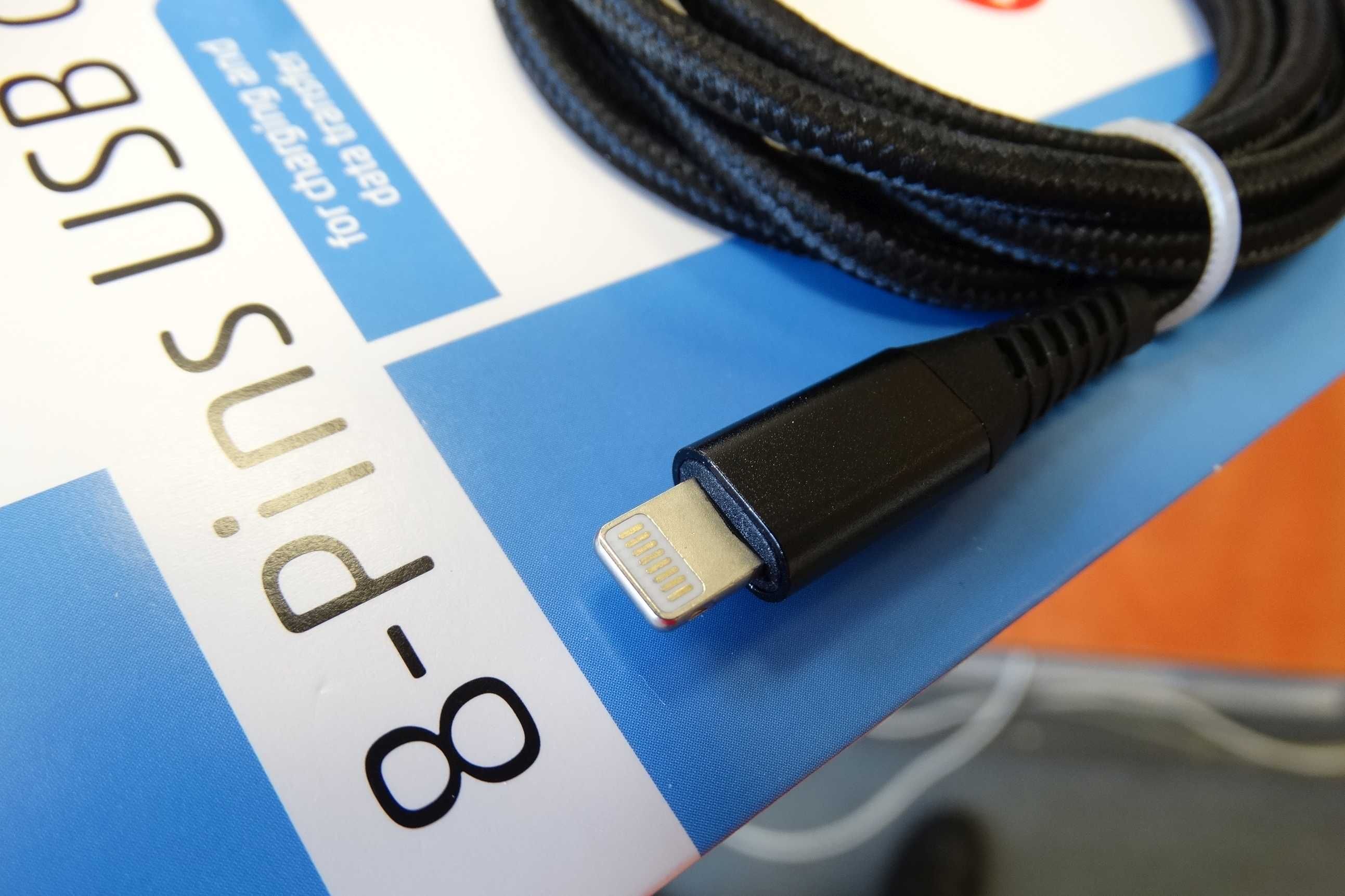 Kabel usb Apple Lightining iPhone iPad Pro Air iPod 1,5mm czarny 8-pin