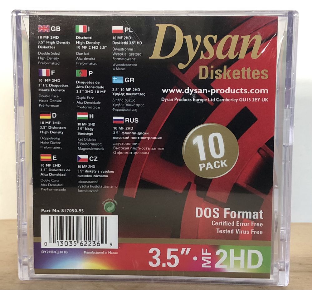 NOWE dyskietki Dysan MF 2HD pudełko RETRO PC save