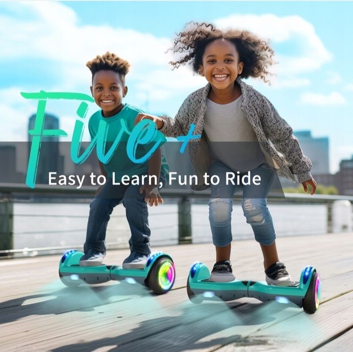 Deskorolka elektryczna 6.5” hoverboard 10KM Bluetooth dla dzieci-Zielo