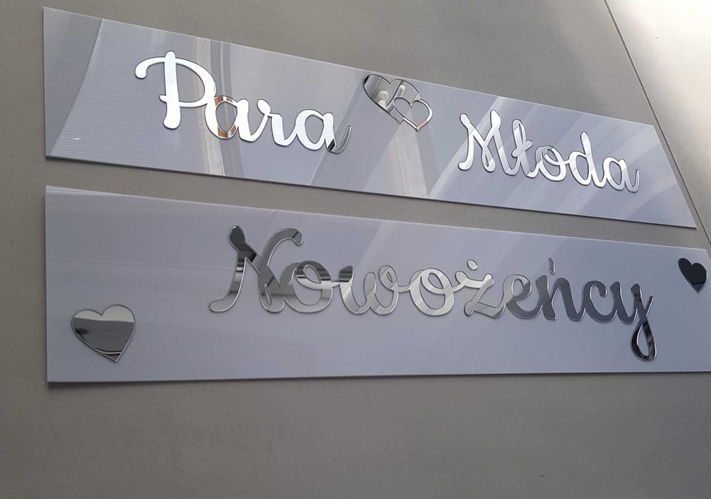 Tablice rejestracyjne ślubne