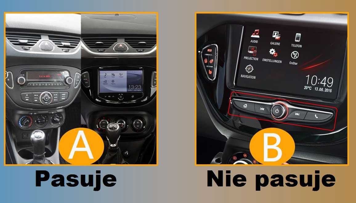 Opel Corsa E Radio Android CarPlay/AndroidAuto Qled LTE 4G Montaż