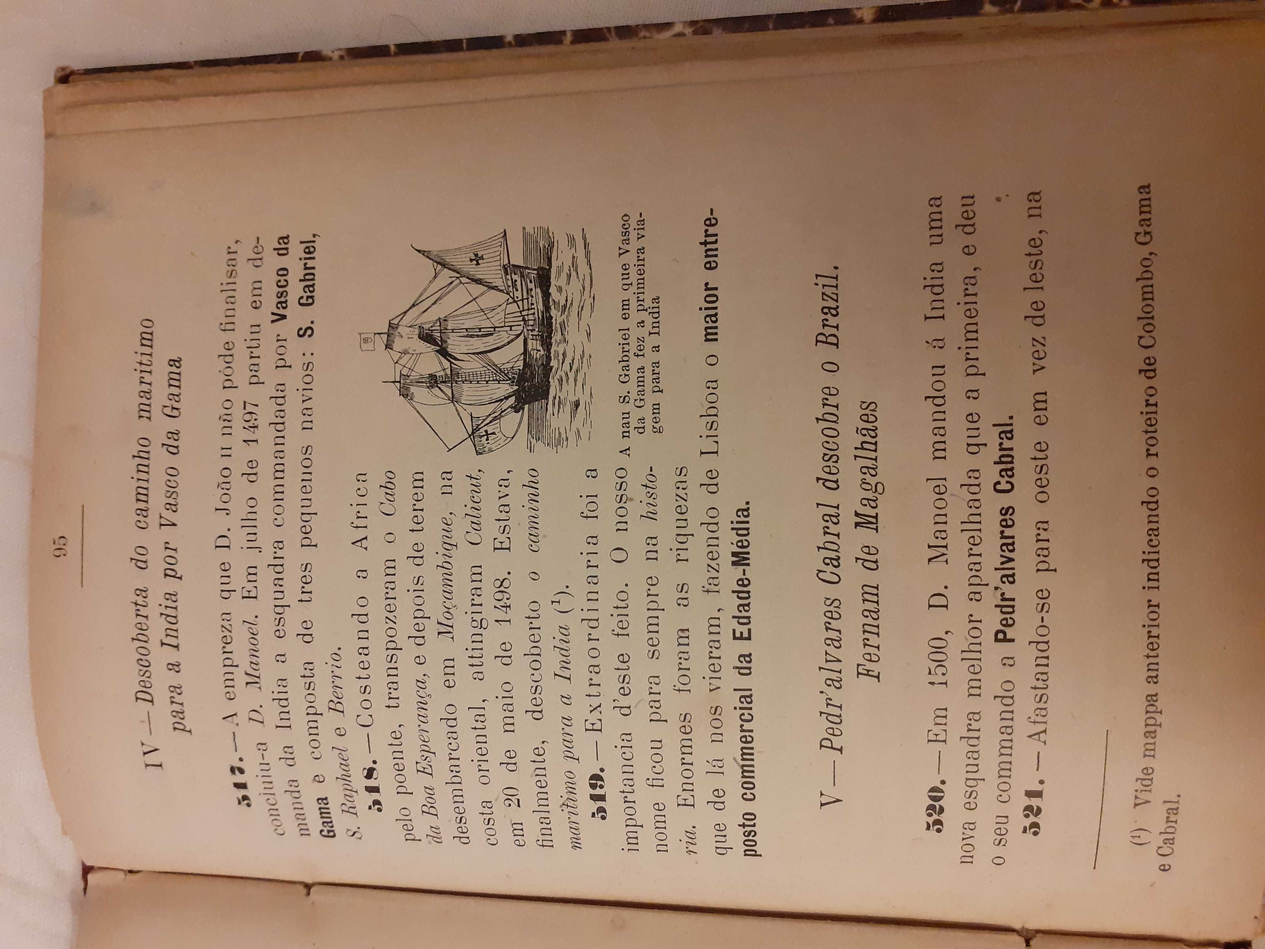 2a edição , Livros escolares antigos de História  1909  e outro de Ing